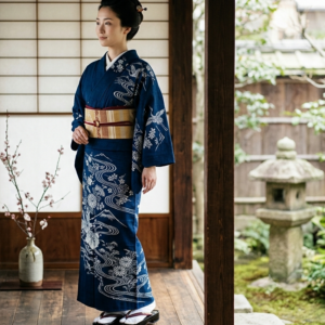 Japanese Indigo Kimono